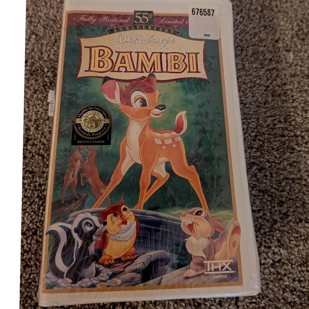 Walt Disney Bambi VHS 55th Anniversary Limited Edition Sealed 1997 Masterpiece